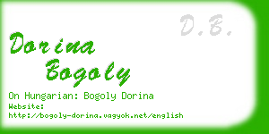 dorina bogoly business card